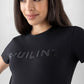 Equiline T-Shirt Damen Gelig Schwarz