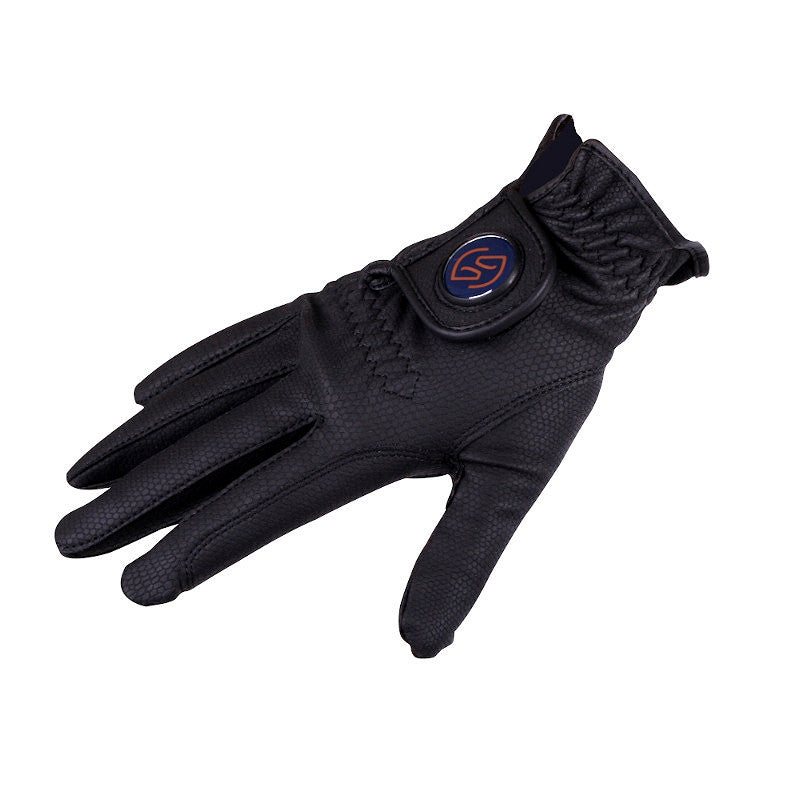 One Equestrian Paardrijhandschoenen Touch Zwart Zwart