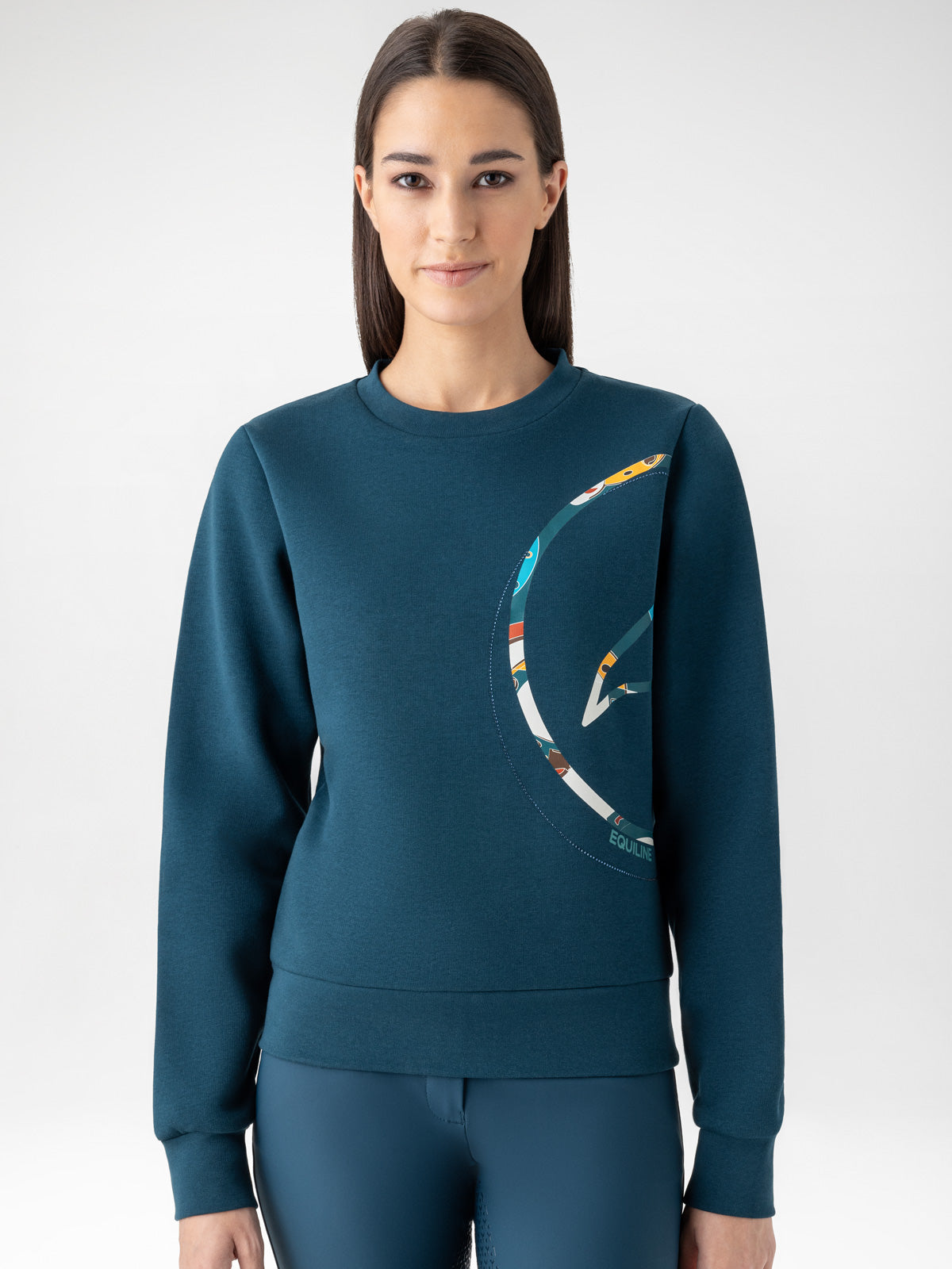 Equiline Rundhals-Sweatshirt Damen Ezzy Legion Blue