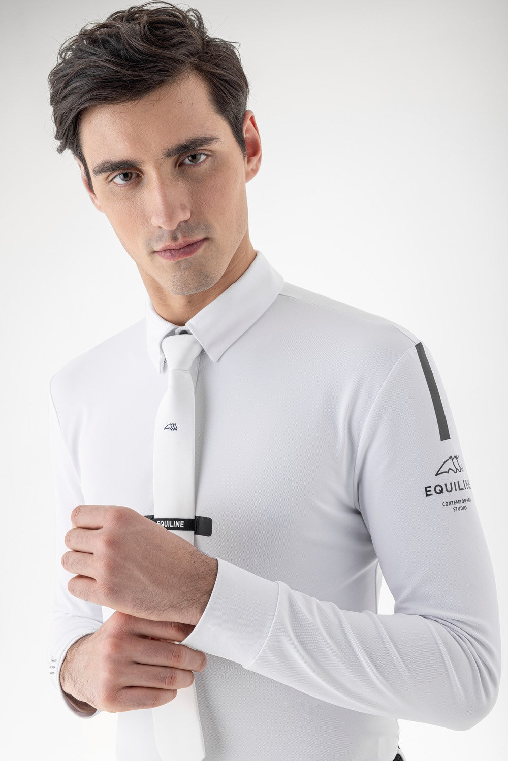 Equiline Turniershirt Herren Langarm Coonac weiß