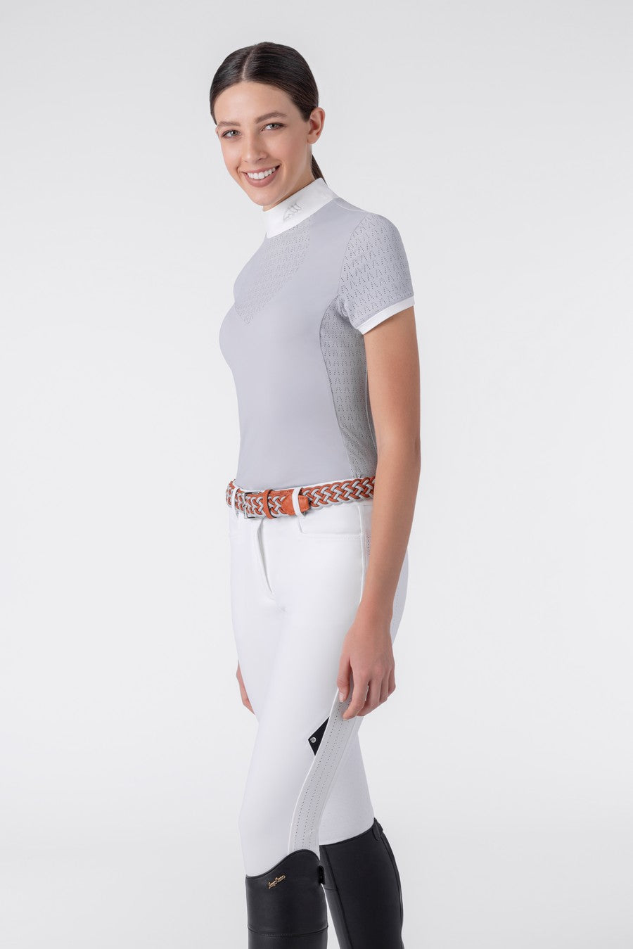 Equiline Turniershirt Kurzarm Damen Eolka Artic Ice