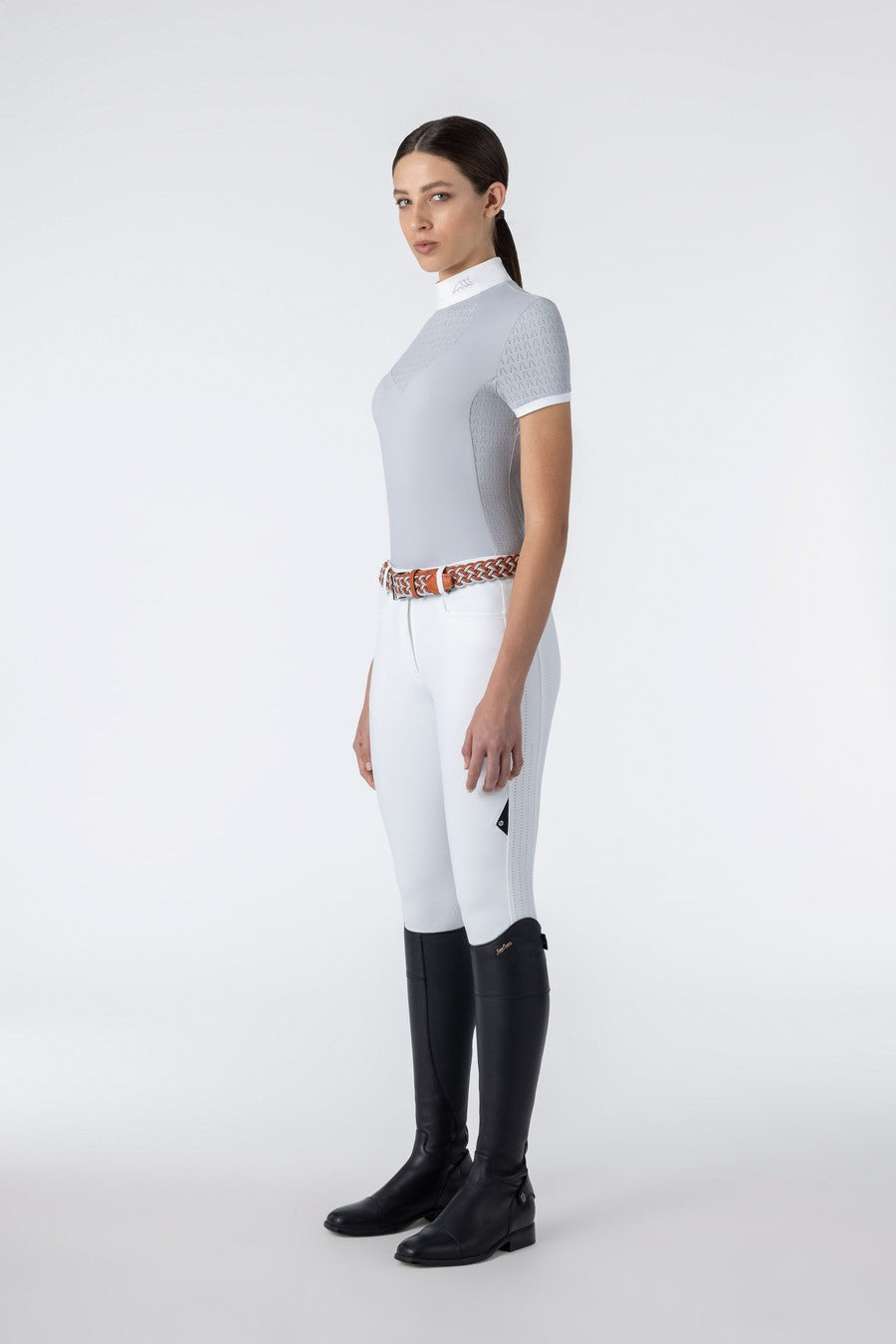 Equiline Turniershirt Kurzarm Damen Eolka Artic Ice