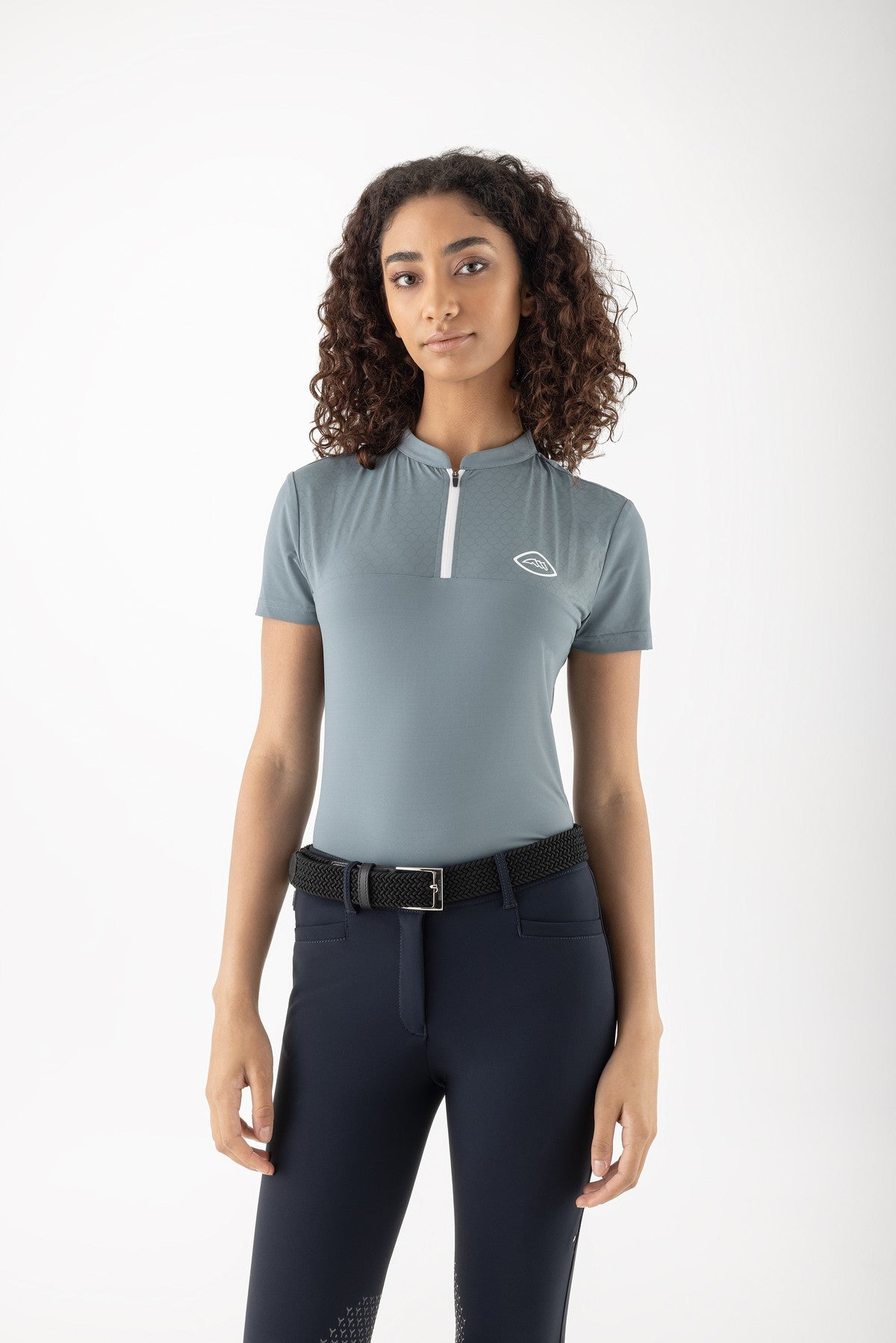 Equiline Trainingspolo Dames Korte Mouwen Cooling Fabric Eqcresty Forest Green Forest Green