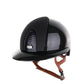 Kep Italia Reithelm Cromo 2.0 Shine Polo Schwarz RAW Frame Star Insert Beige Kinnriemen