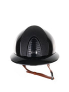 Kep Italia Paardrijhelm Cromo 2.0 Shine Polo Klep Zwart RAW Frame Star Insert Beige Kinband