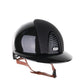 Kep Italia Reithelm Cromo 2.0 Shine Polo Schwarz RAW Frame Star Insert Beige Kinnriemen