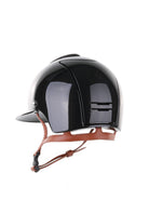 Kep Italia Paardrijhelm Cromo 2.0 Shine Polo Klep Zwart RAW Frame Star Insert Beige Kinband
