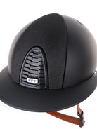 Kep Italia Paardrijhelm Cromo 2.0 Matt Polo Klep Zwart Luminor Insert Beige Kinband