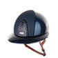 Kep Italia Reithelm Cromo 2.0 Shine Polo Blau RAW Frame Luminor Blue Insert Beige Kinnriemen