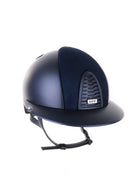Kep Italia Paardrijhelm Cromo 2.0 Textile Polo Klep Blauw Suede Inserts
