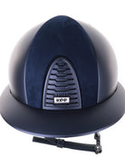 Kep Italia Paardrijhelm Cromo 2.0 Textile Polo Klep Blauw Suede Inserts