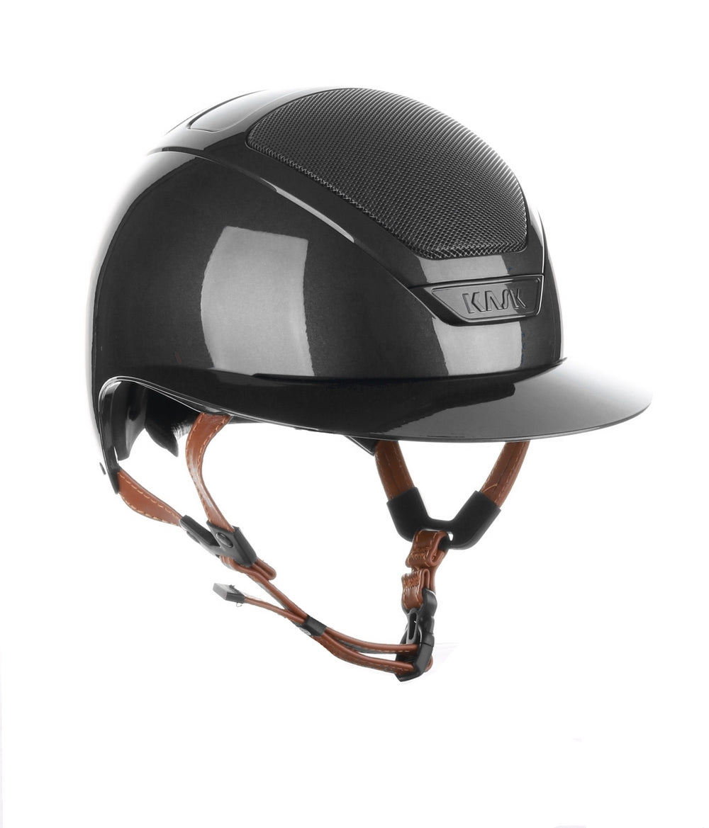 Kask Star Lady 2.0 Pure Shine Chrome Light Brown Chinstrap Schwarz