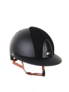 Kep Italia Paardrijhelm Cromo 2.0 Matt Polo Klep Zwart Suede Insert Beige Kinband