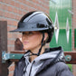 Equiline Reithelm Xanto Sun Visor Gloss Strass Schwarz