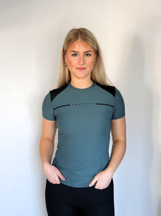 Vestrum Trainingstop Kurzarm Damen Diamante Slate Green