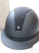 Samshield 2.0 Paardrijhelm Miss Shield Shadowmatt Alcantara Crystal Blazon FB Zwart