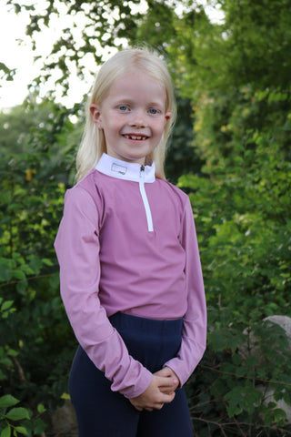 RG Turniershirt Jacquard Langarm Mädchen Rosa