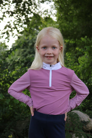 RG Turniershirt Jacquard Langarm Mädchen Rosa