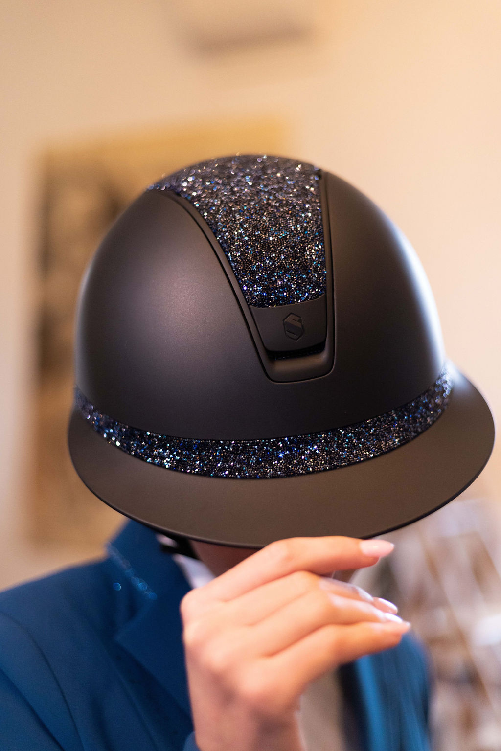 Samshield 2.0 Paardrijhelm Miss Shield Shadowmatt Ultra Fine Rock Cosmic Nights Zwart