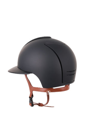 Kep Italia Reithelm Cromo 2.0 Matt Polo Schwarz Beige Kinnriemen