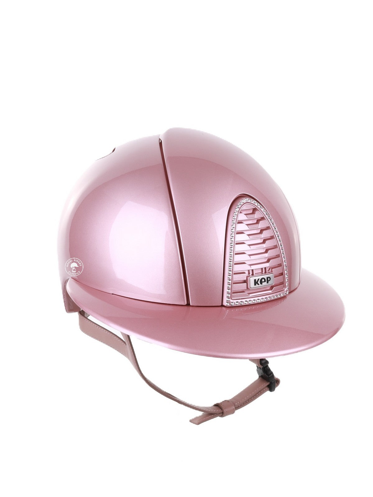 Kep Italia Reithelm Cromo 2.0 Diamond Polo Rosa Swarovski Frame