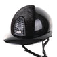 Kep Italia Reithelm Cromo 2.0 Diamond Polo Schwarz Shaded Silver Insert Swarovski Frame