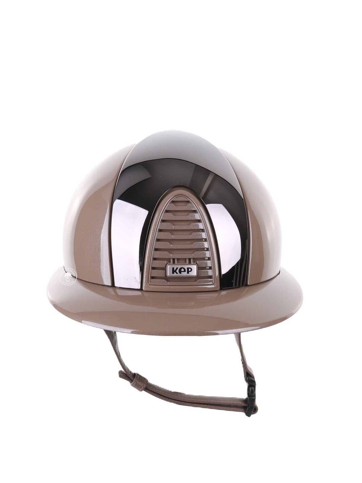 Kep Italia Reithelm Cromo 2.0 Diamond Polo Taupe Mirror Black Insert