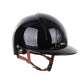 Kep Italia Reithelm Smart Polish Polo Schwarz Beige Kinnriemen