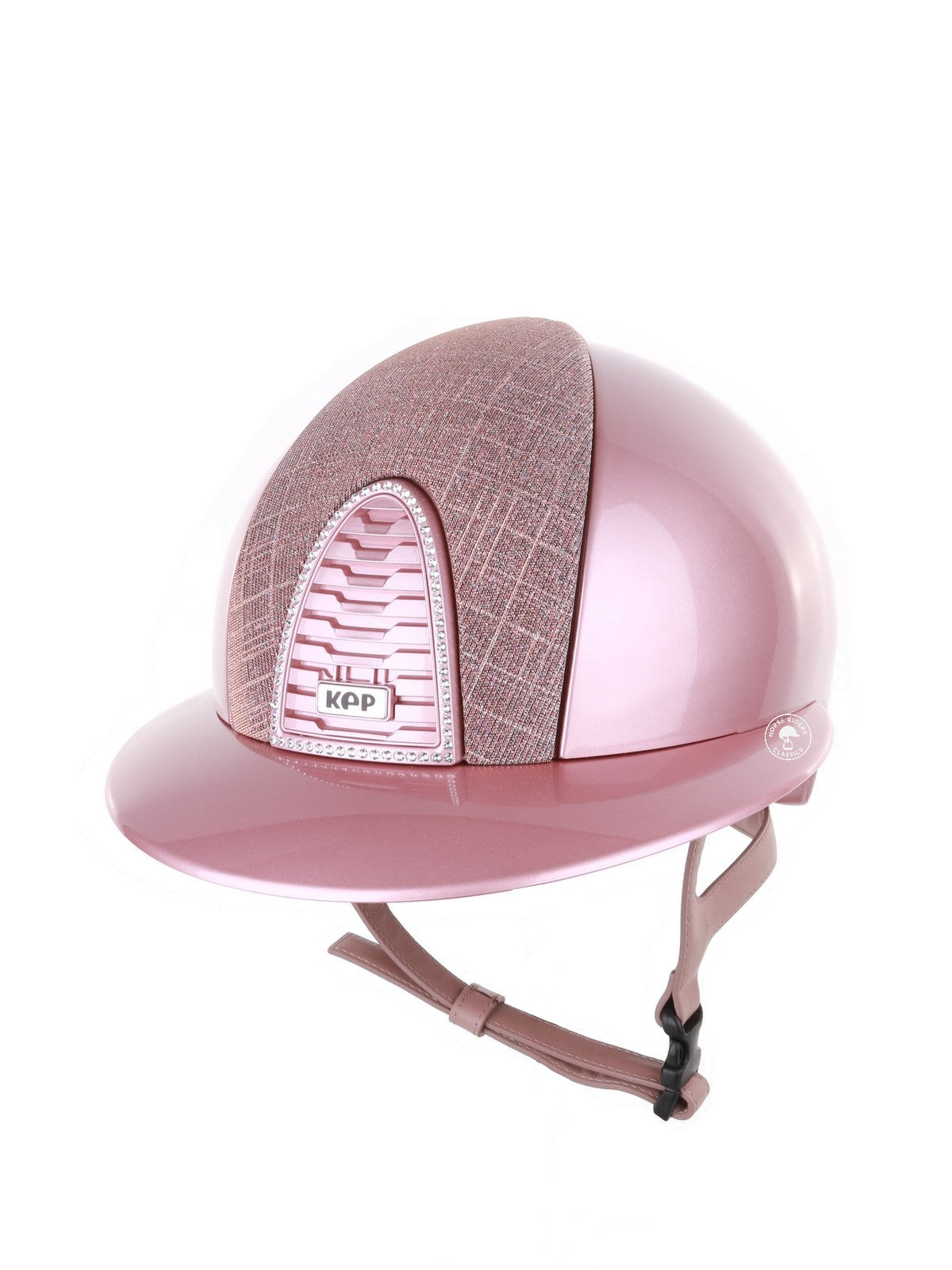 Kep Italia Paardrijhelm Cromo 2.0 Diamond Polo Klep Roze Swarovski Frame Galassia Pink Insert