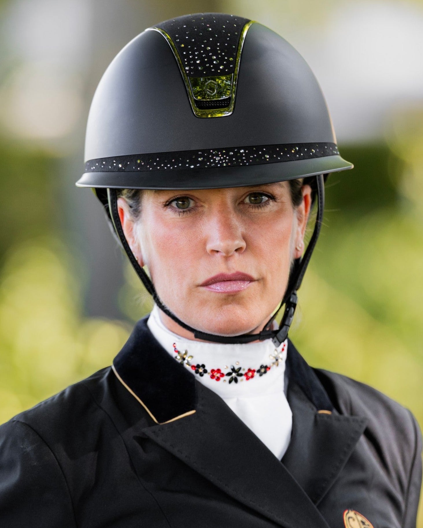 Samshield 2.0 Paardrijhelm Miss Shield Shadowmatt Crystal Rain Zwart Zwart