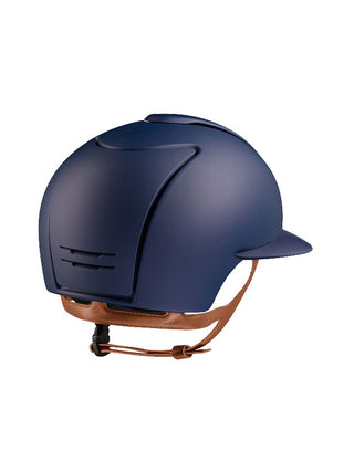 Kep Italia Reithelm Cromo 2.0  Matt Blau Beige Kinnriemen