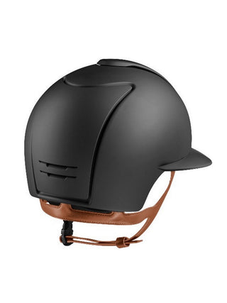 Kep Italia Reithelm Cromo 2.0 Matt Schwarz Beige Kinnriemen