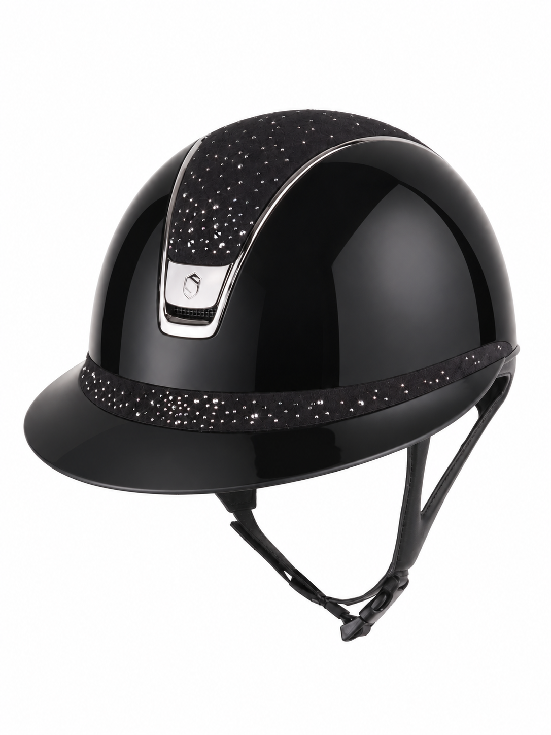 Samshield 2.0 Casque d'équitation Miss Shield Shadowglossy Crystal Rain Black Chrome Noir