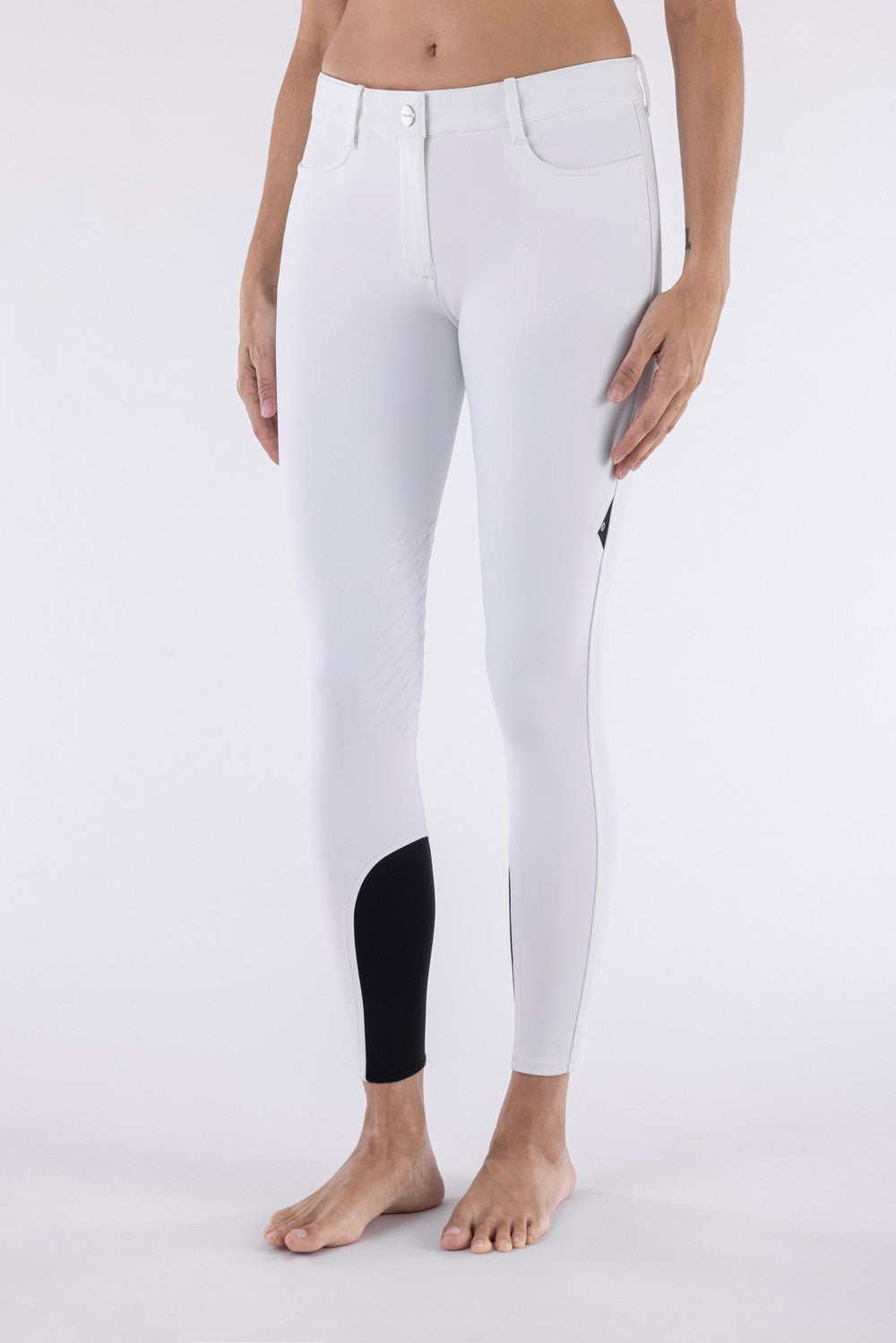 Equiline reithose Damen kniebesatz Cornek Weiß