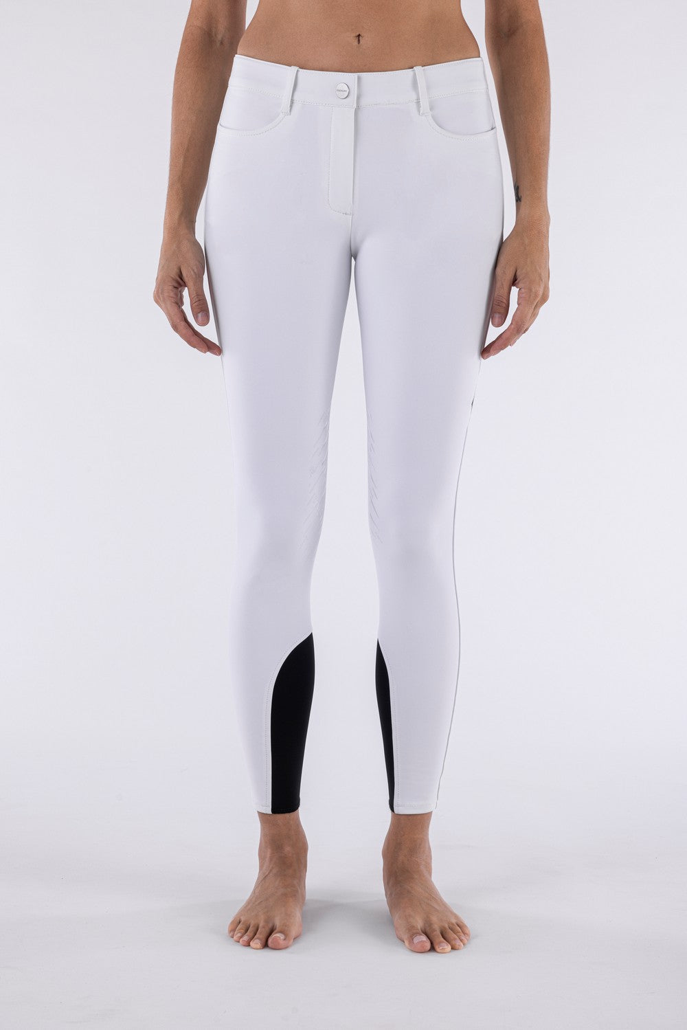 Equiline reithose Damen kniebesatz Cornek Weiß