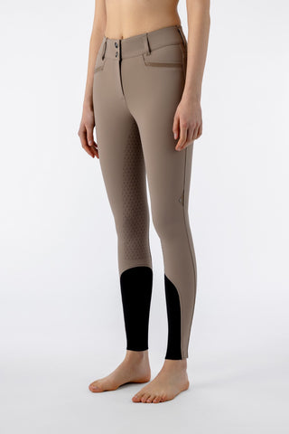 Equiline Reithose Damen Knie Grip High Waist Crystalek Taupe