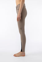Equiline rijbroek dames knie grip hoge band Crystalek Taupe