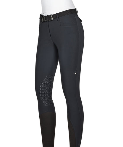 Equiline Reithose Grip Kniebesatz Damen Atirk Schwarz