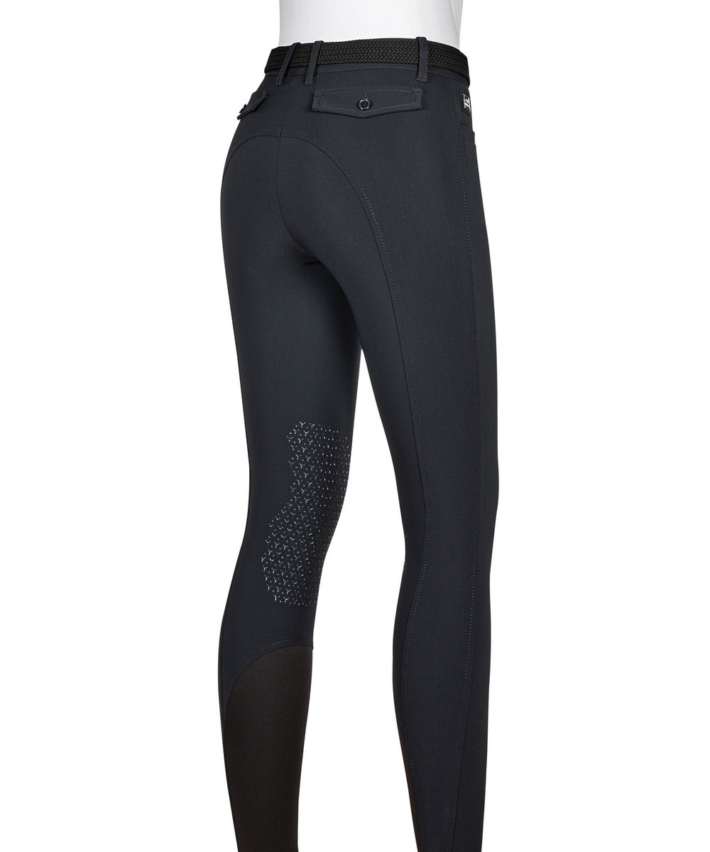 Equiline Reithose Grip Kniebesatz Damen Atirk Schwarz