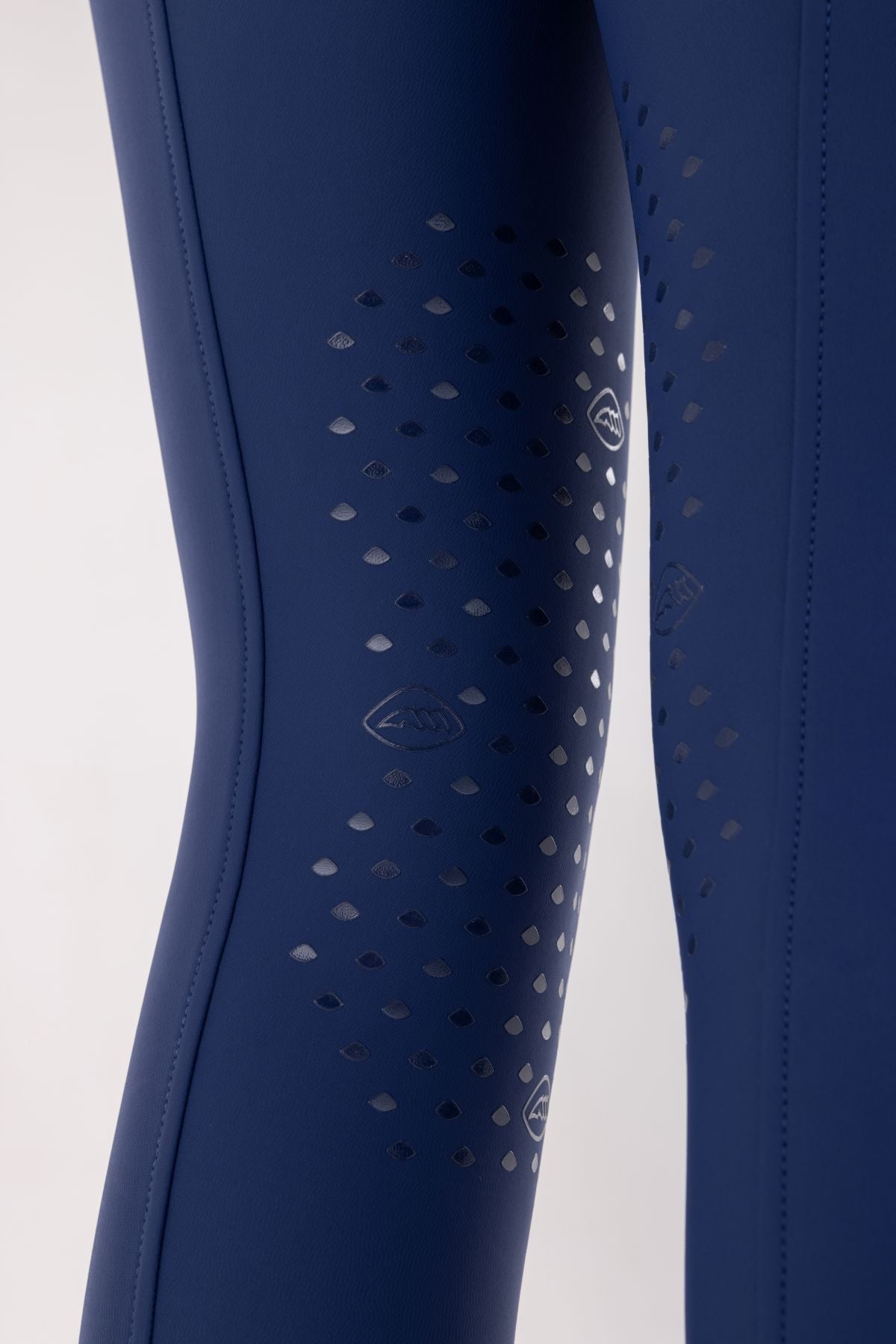 Equiline Reithose Winter Knie Grip Damen Cornek Logo Navy Peony