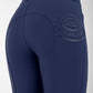 Equiline Reithose Winter Knie Grip Damen Cornek Logo Navy Peony
