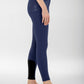Equiline Reithose Winter Knie Grip Damen Cornek Logo Navy Peony