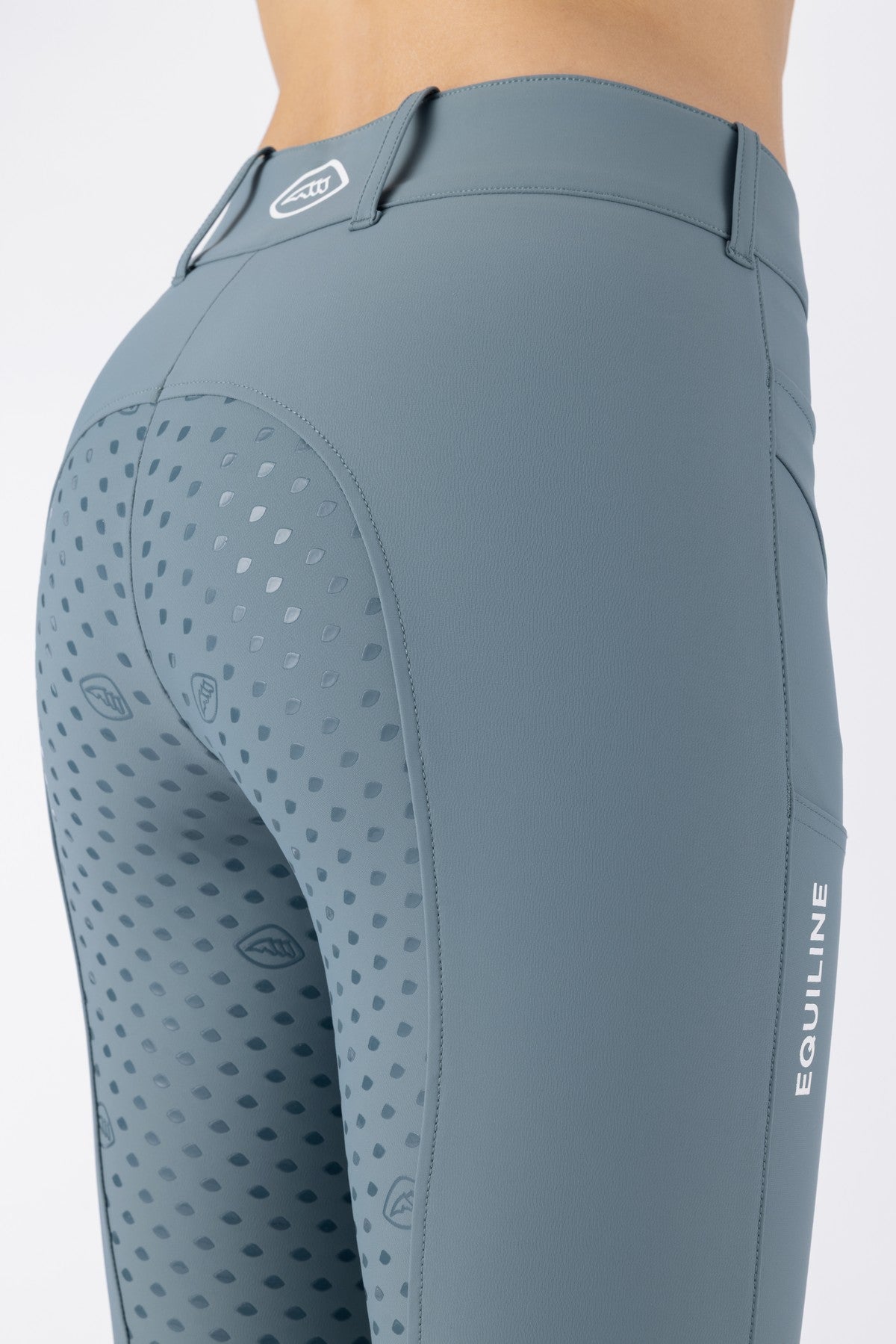 Equiline Rijbroek Dames Hoge Band Full Grip Eqcusmafh Forest Green