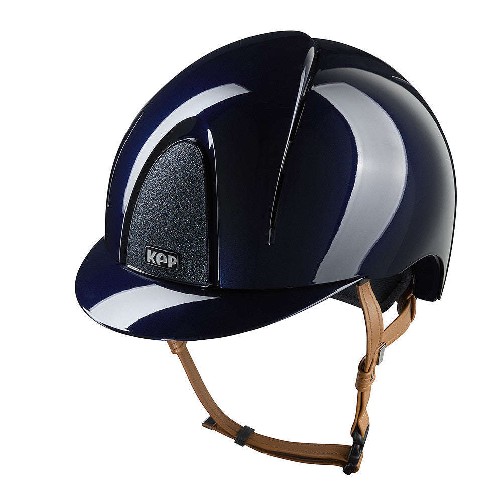 Kep Italia Paardrijhelm Smart Nova Polish Star Insert Beige Kinband Blauw