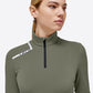 RG Langarm-Trainingsshirt Damen mit Reißverschluss Grün