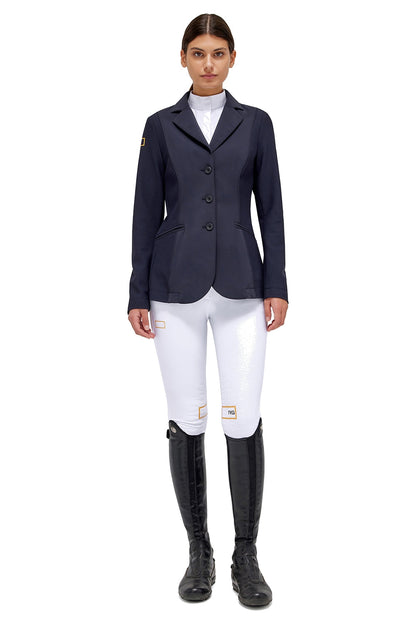 RG Reitjacke Damen Jersey und Mesh Navy Logo