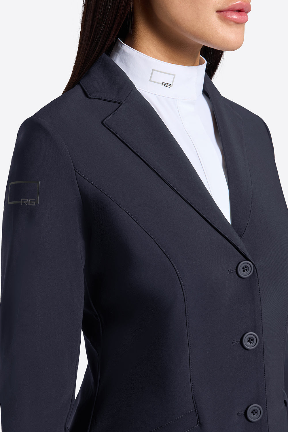 RG Turnierjacke mit Knöpfen für Damen Navy