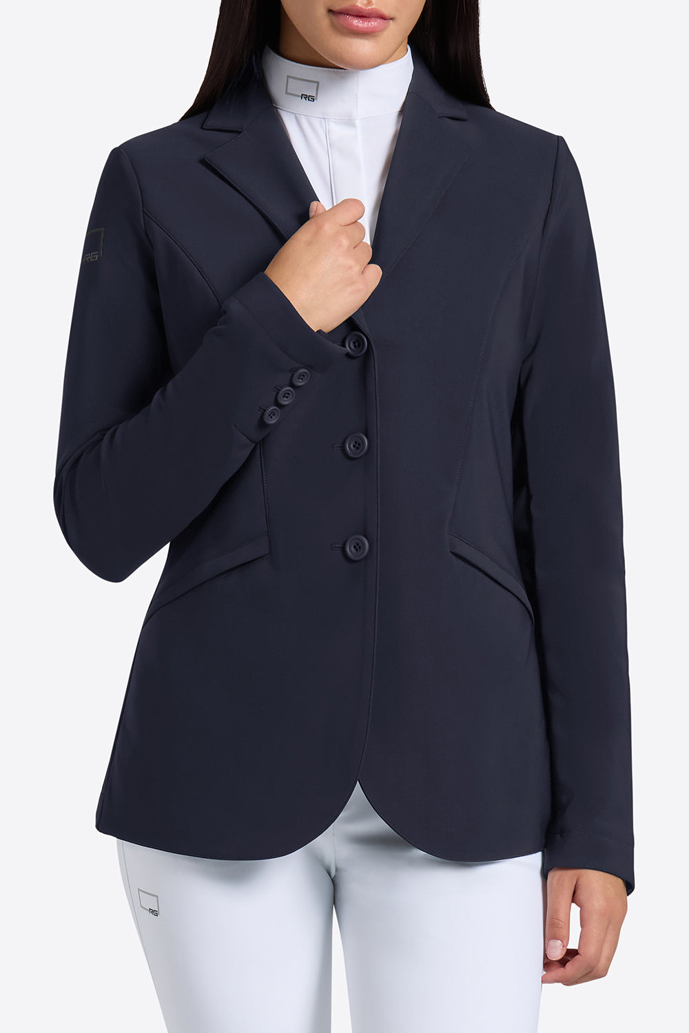 RG Turnierjacke mit Knöpfen für Damen Navy