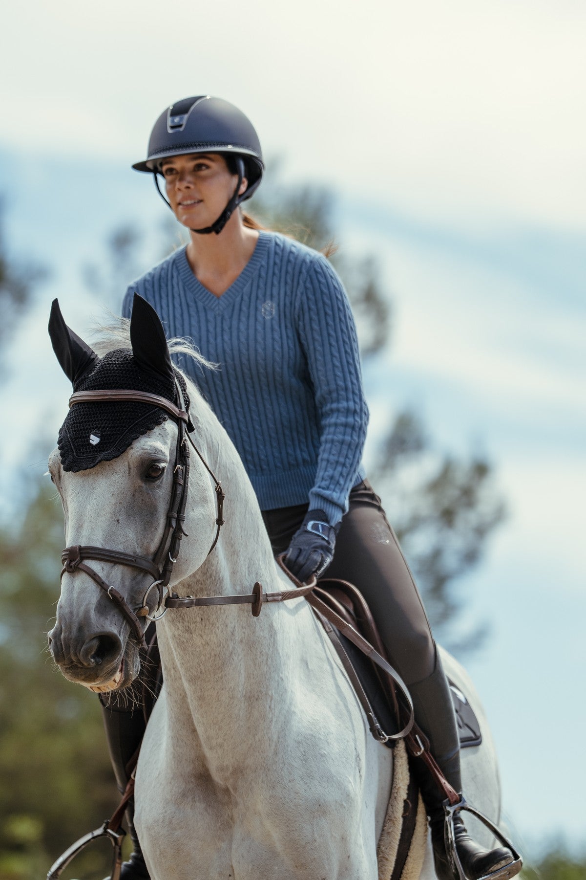 Samshield Pullover Dames Lisa Twisted Dusty Blue