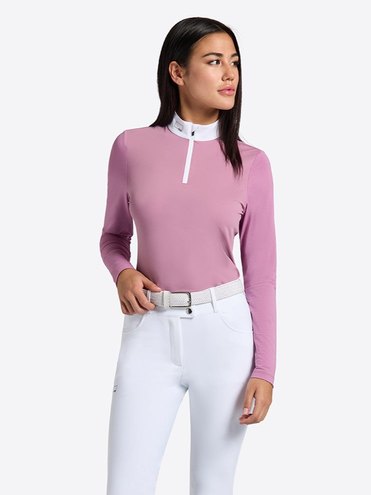 RG Turniershirt Micro Perforated Jersey Langarm Damen Rosa